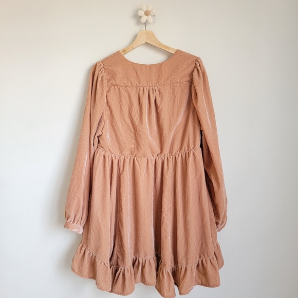 Free People Mini Dress in Light Brown - Picture 3 of 8